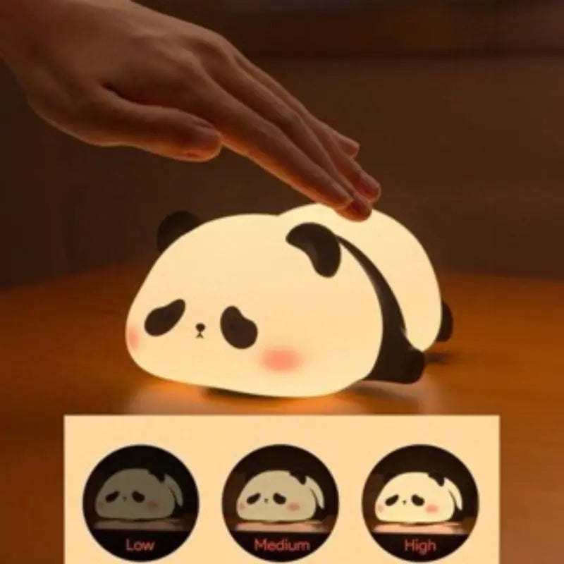 Lâmpada Panda com luz quente e confortável