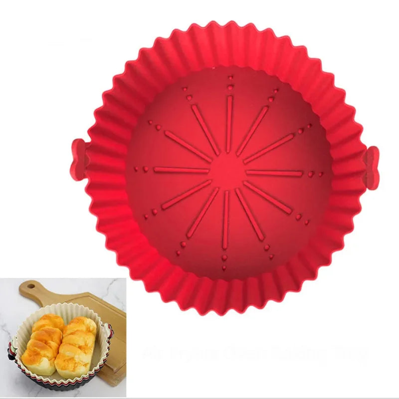 Bandeja de Silicone Reutilizável para Fritadeira a Ar