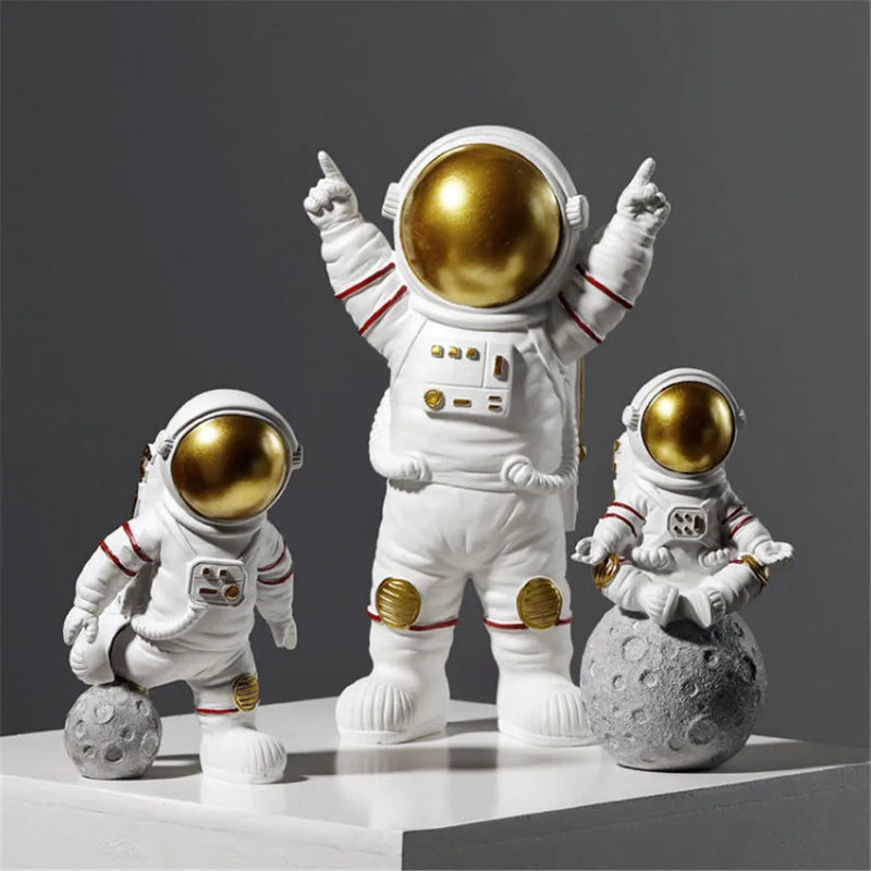 Nova Escultura de Astronauta em Miniatura para Decoração.